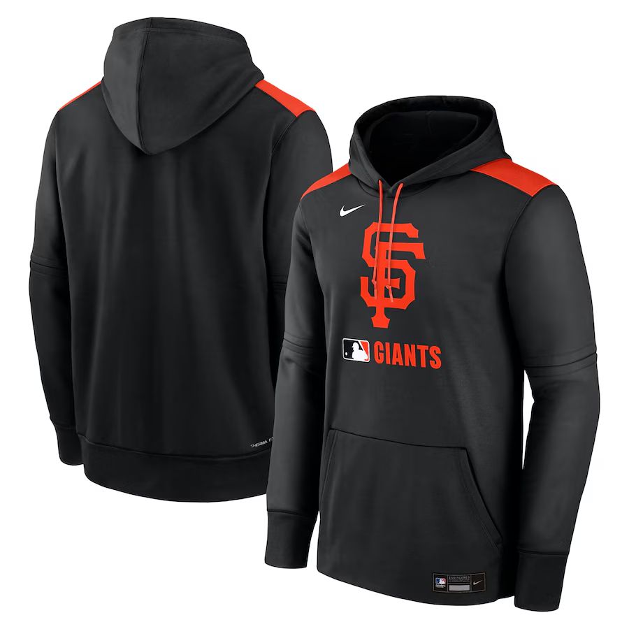Men 2025 MLB San Francisco Giants Black Nike hoodie style 1